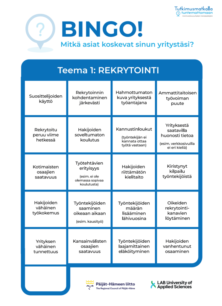 Bingo: rekrytointi